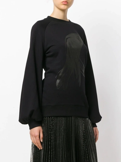 Ioana Ciolacu Oversized Printed Sweatshirt In Black
