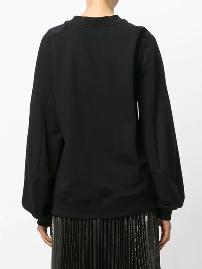 Ioana Ciolacu Oversized Printed Sweatshirt In Black