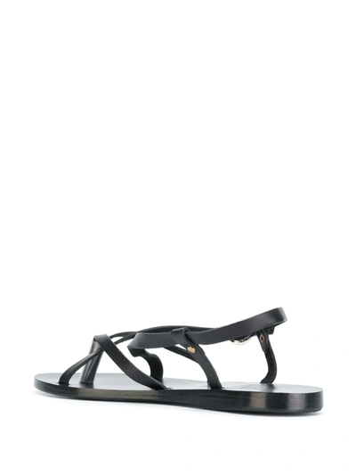 Shop Ancient Greek Sandals Semele Flat Sandals In Black