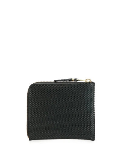 Shop Comme Des Garçons Homme Deux Textured Zip-around Wallet In Black