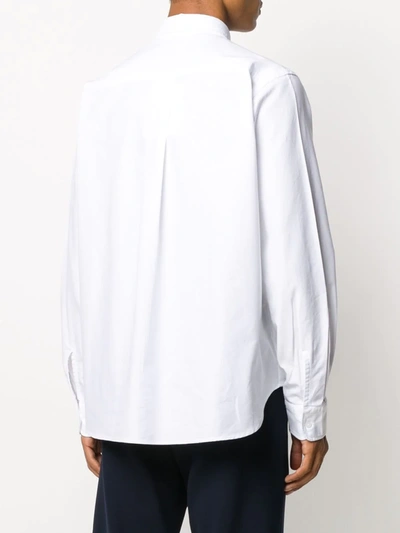 Shop Kenzo Tiger Crest Long-sleeve Shirt In White