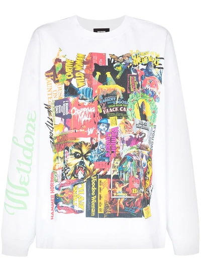 Shop We11 Done Horror Collage T-shirt In White