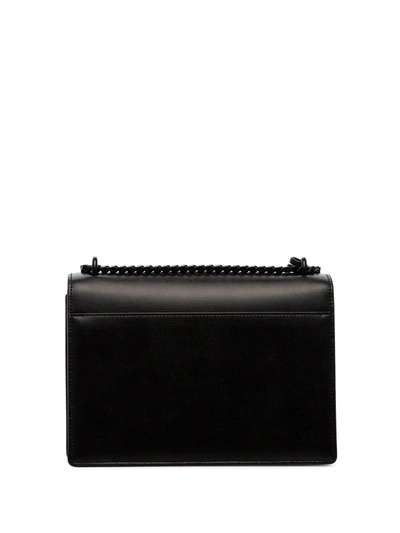 Shop Saint Laurent Medium Sunset Leather Shoulder Bag In Black