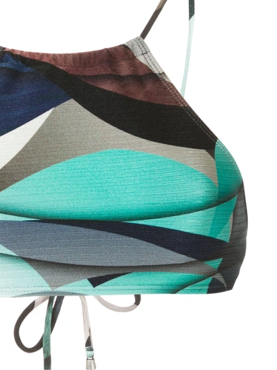 Lygia & Nanny Ilana Printed Bikini Top In Blue