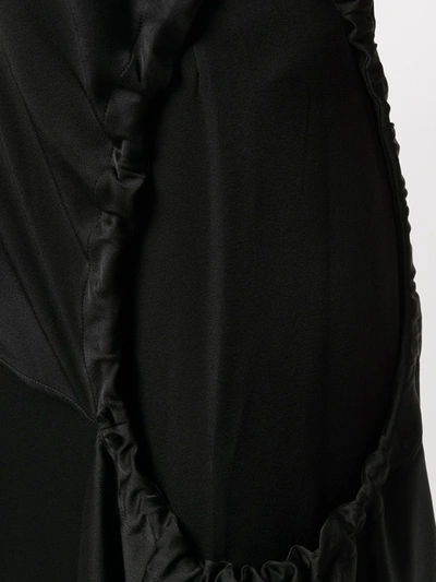 Colville Aymmetric Drass With Draping And Cut Out In Black
