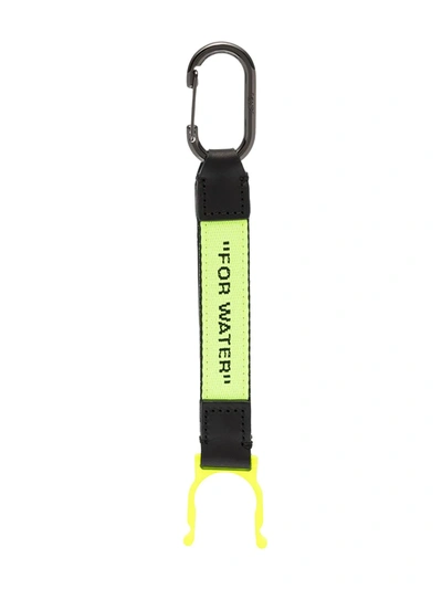 Shop Off-white Bottle Holder Keyring In Yellow