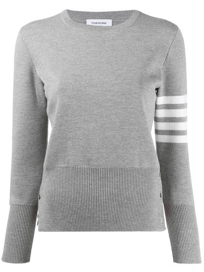 Shop Thom Browne 4-bar Milano Stitch Jumper In Grey