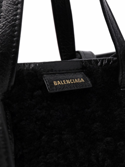 Shop Balenciaga Medium Barbes Tote Bag In Schwarz