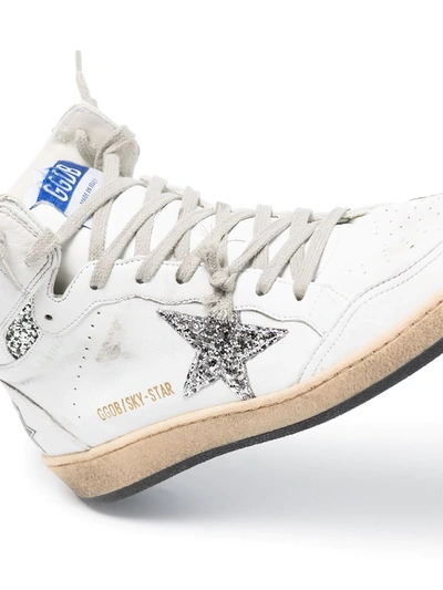Shop Golden Goose Sky-star High-top Sneakers In White