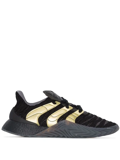 Shop Adidas Originals Sobakov Boost Sneakers In Black