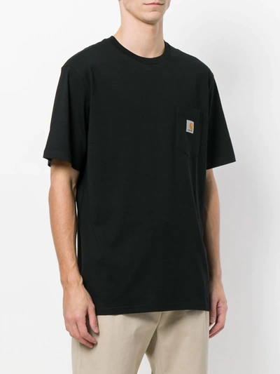 Shop Carhartt Logo Patch T-shirt In Black