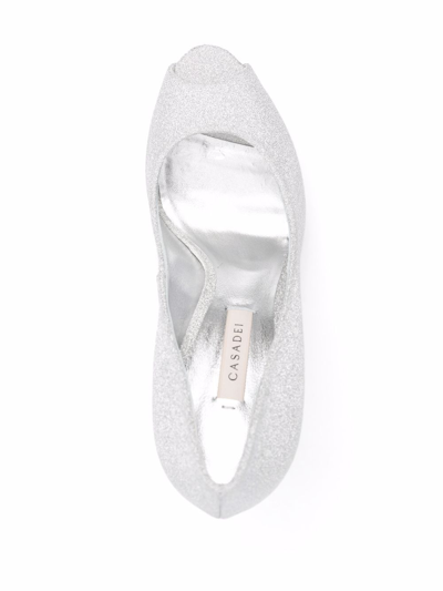 Casadei Blade Siletto Pumps In Silber