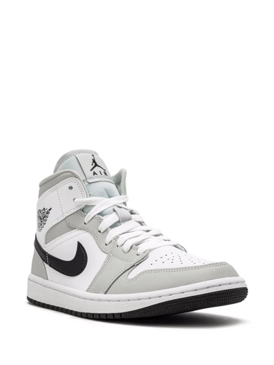 Shop Jordan Air  1 Mid Sneakers In 灰色