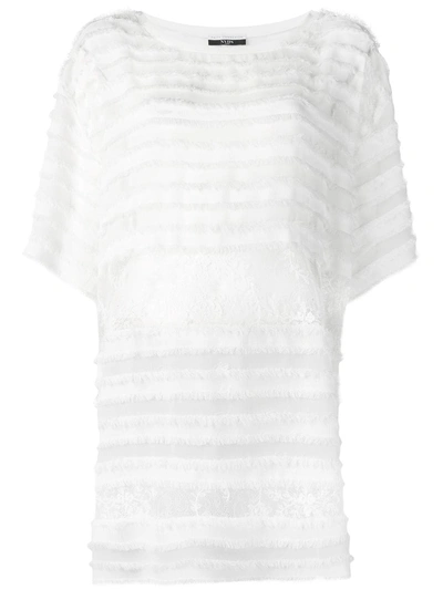 Shop Faith Connexion X Nvds Lace T-shirt Dress In White