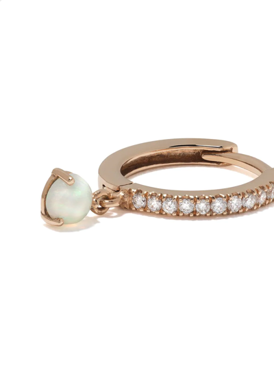 White Bird 18kt Rose Gold Ada Diamond And Opal Single Earring In Pink