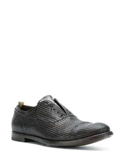Shop Officine Creative Lace Fastening Loafers In Brown