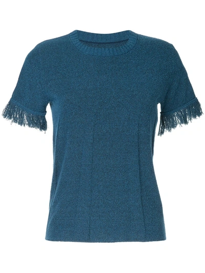 Shop Onefifteen Raw Cuff T-shirt In Blue