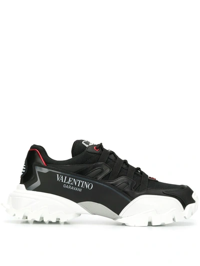 Shop Valentino Climbers Low-top Sneakers In Black