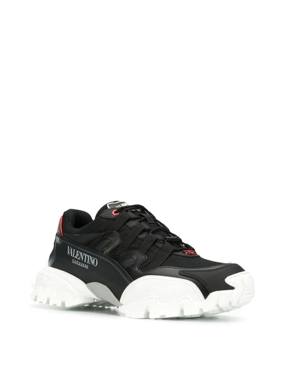 Shop Valentino Climbers Low-top Sneakers In Black
