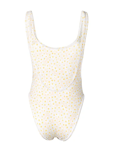 Shop Sian Swimwear Daisy Print Swimsuit In White
