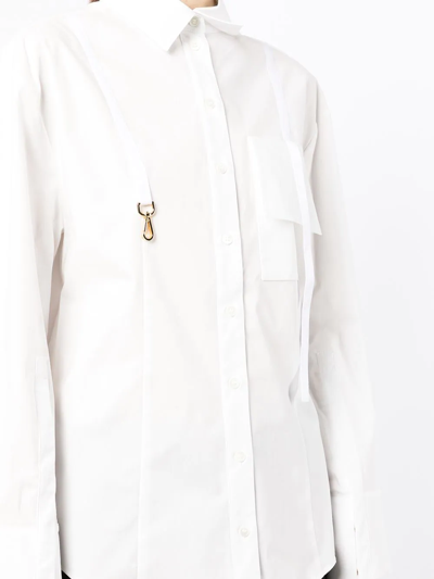 Shop Jacquemus La Chemise Edolo Shirt In White