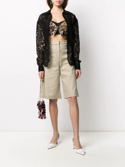 Shop Dolce & Gabbana Sheer Lace Shirt In Black