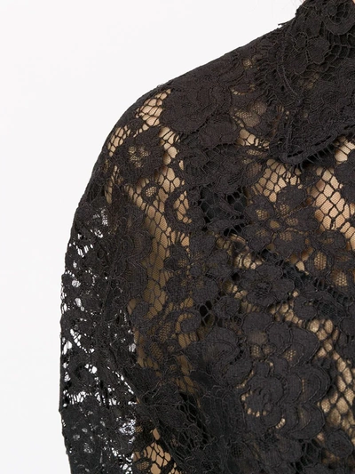 Shop Dolce & Gabbana Sheer Lace Shirt In Black
