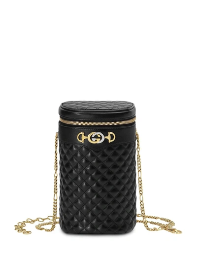 Shop Gucci Zumi Cylindrical Shoulder Bag In Black