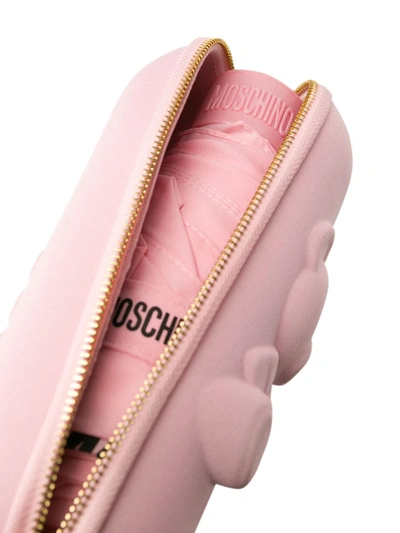 Shop Moschino Logo-print Umbrella In Pink