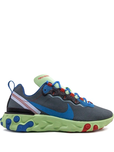 Nike React Element 55 Se Sneakers In Volt/blue Stardust/grey | ModeSens