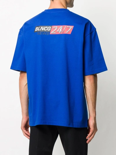 balenciaga 24 7 logo t shirt