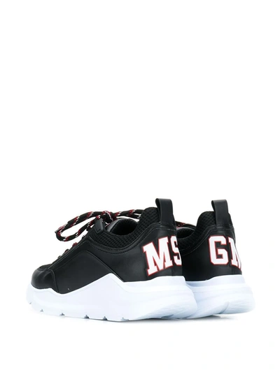 Shop Msgm Chunky Sole Sneakers In Black