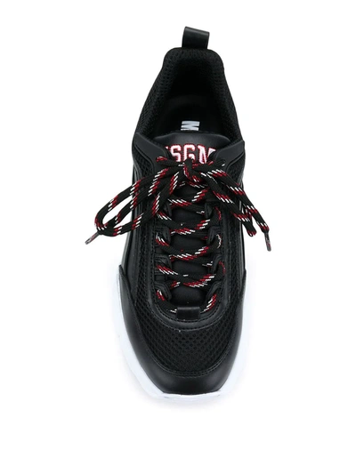 Msgm Chunky Sole Sneakers In Black