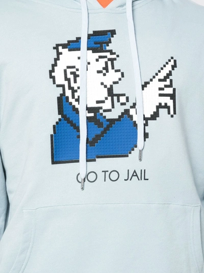 Shop Mostly Heard Rarely Seen 8-bit Whistler Printed Hoodie In Blue