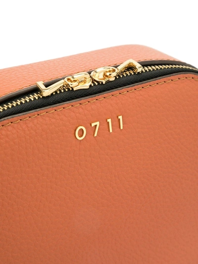 Shop 0711 Terracotta Medium Ela Cosmetic Bag In Orange