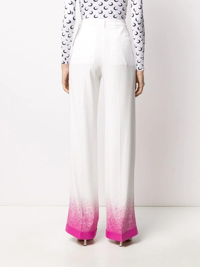 Off-white Splatter-effect Palazzo Pants In White