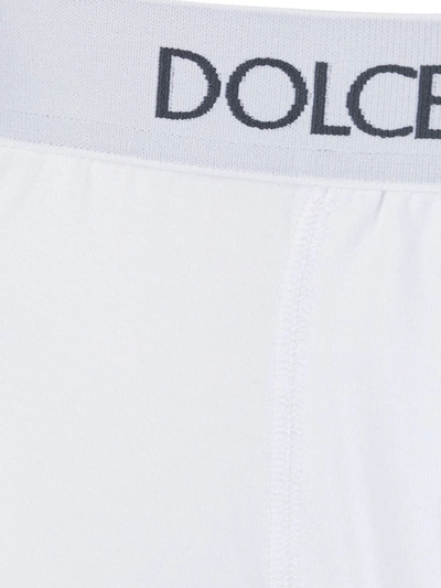 Shop Dolce & Gabbana Logo Embroidered Boxers In White
