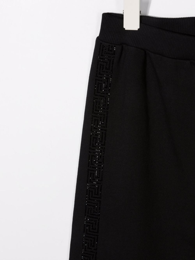 Shop Versace Logo Tracksuit Bottoms In Black