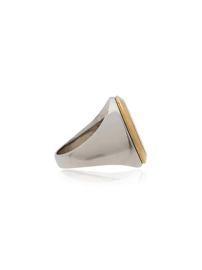 Shop Alexander Mcqueen Signet Ring In Metallic