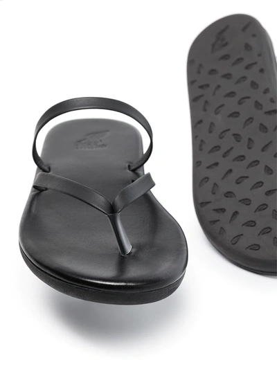 Ancient Greek Sandals Cross-strap Leather Sandals In Black