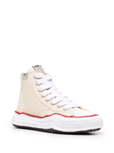 Shop Miharayasuhiro Lace-up High-top Sneakers In Neutrals