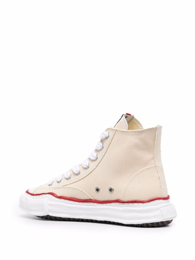 Shop Miharayasuhiro Lace-up High-top Sneakers In Neutrals