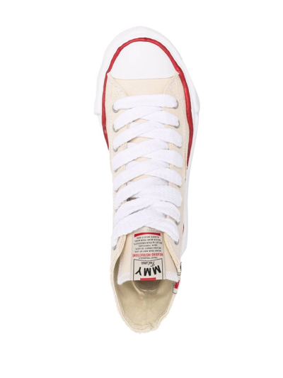 Shop Miharayasuhiro Lace-up High-top Sneakers In Neutrals
