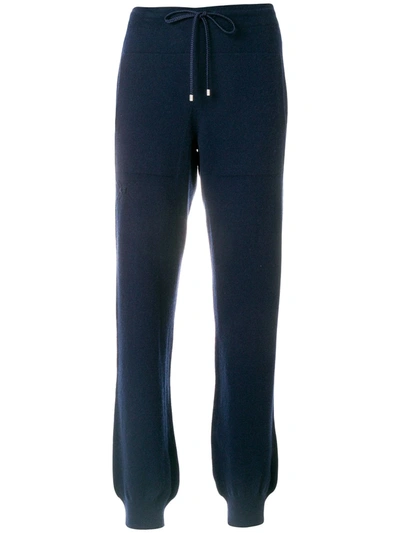 Shop Barrie Romantic Timeless Cashmere Jogging Trousers In Blue
