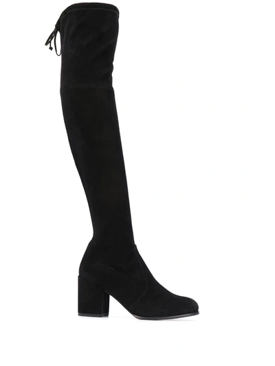 Shop Stuart Weitzman Tieland Thigh-high Boots In Black