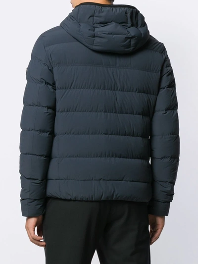 PEUTEREY HOODED DOWN JACKET - 蓝色