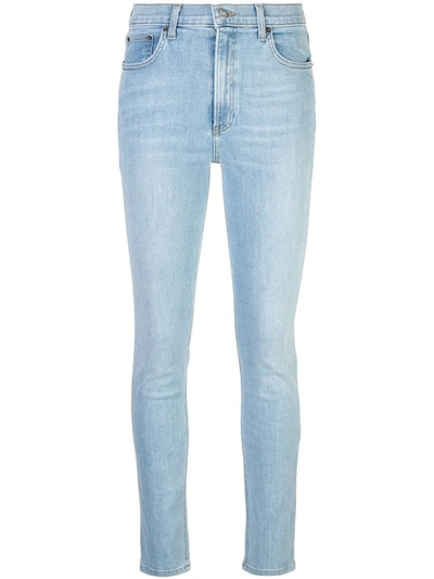 Shop Reformation High & Skinny Jeans In Blue