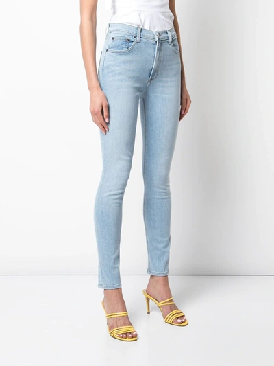 Shop Reformation High & Skinny Jeans In Blue