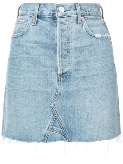 Shop Citizens Of Humanity Astrid Mini Skirt In Blue