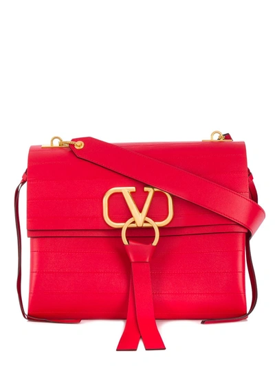 Shop Valentino Vring Shoulder Bag In Red